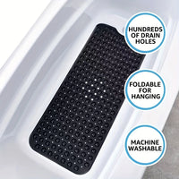 Suction-Grip Shower Mat – Black