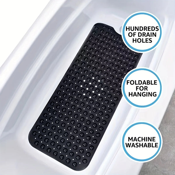 Suction-Grip Shower Mat – Clear