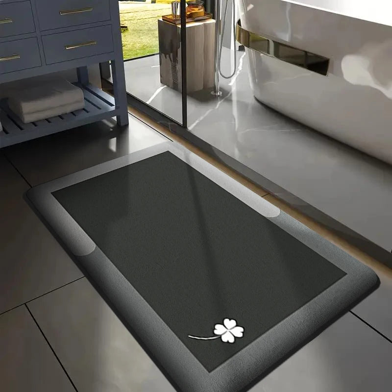 Printed Flannel Bath Mat