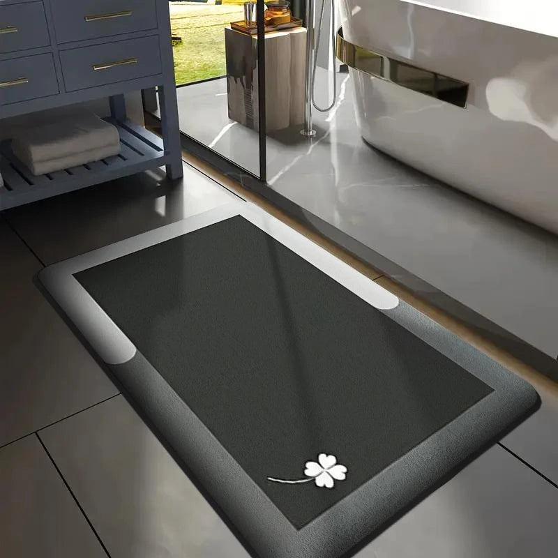 Printed Flannel Bath Mat