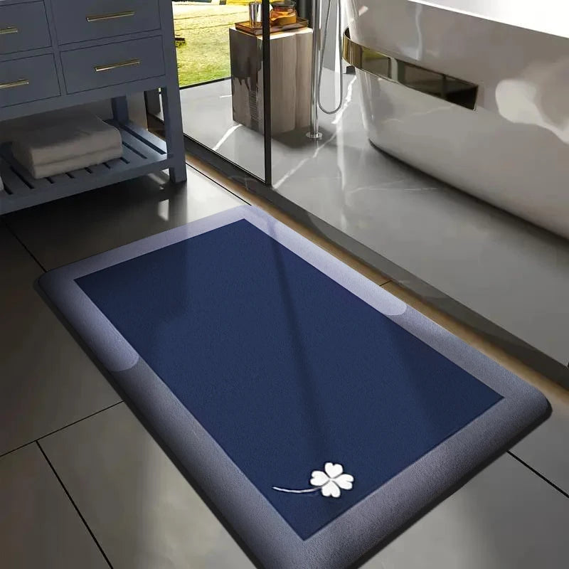 Printed Flannel Bath Mat
