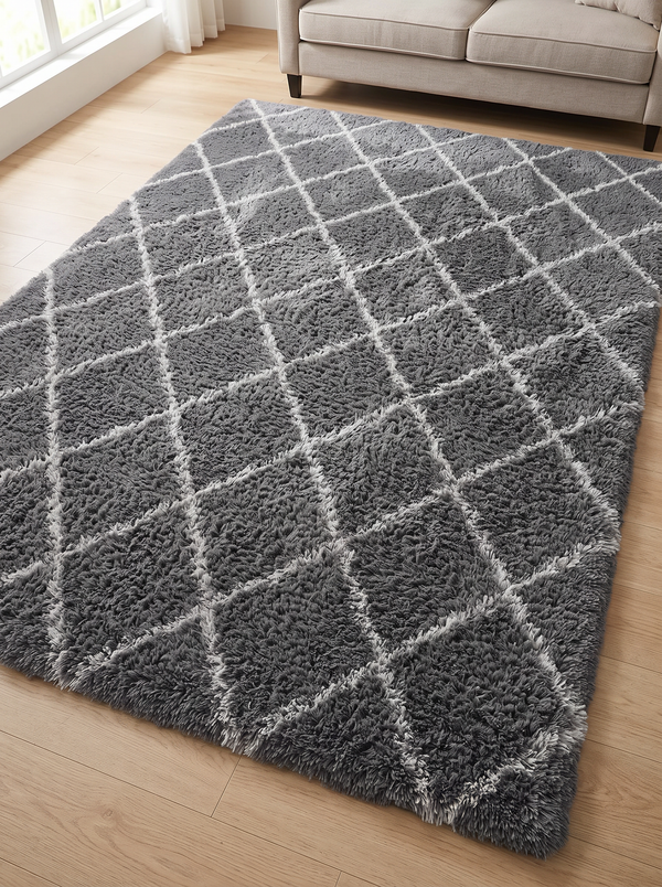 Large Shaggy Rug - Dark Gray - 160x230cm