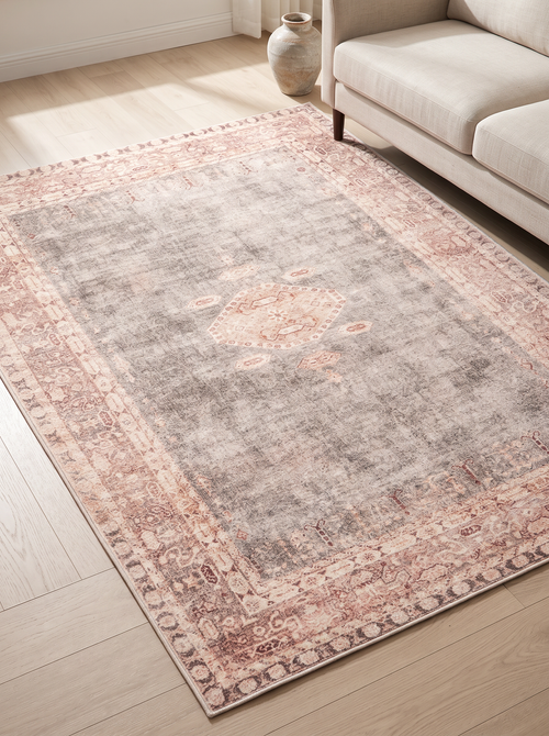 Retro Plush Rug - Mocha - 80x120cm