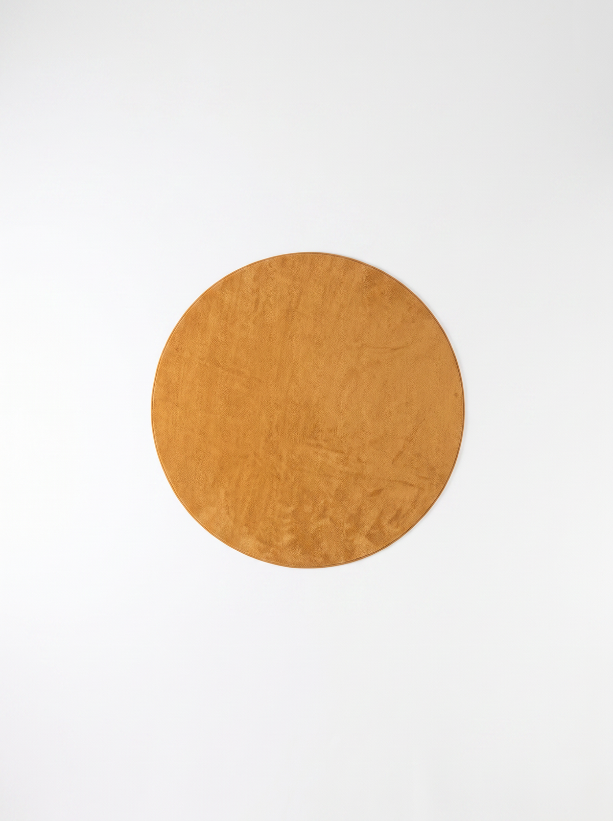 Coral Velvet Living Room Rug - Yellow - 180cm diametre