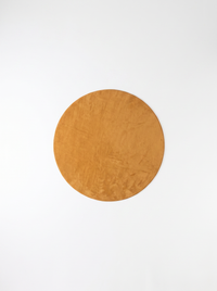 Coral Velvet Living Room Rug - Yellow - 180cm diametre