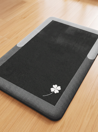 Printed Flannel Bath Mat - Gray and Black - 40x60cm
