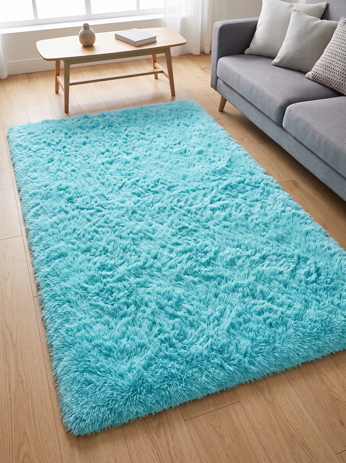 Sky Blue Gradient Rug - Sky Blue - 80x160cm