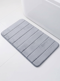Sponge Stripe Bath Mat - Light Grey - 50x80cm