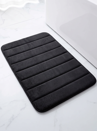 Sponge Stripe Bath Mat - Black - 50x80cm