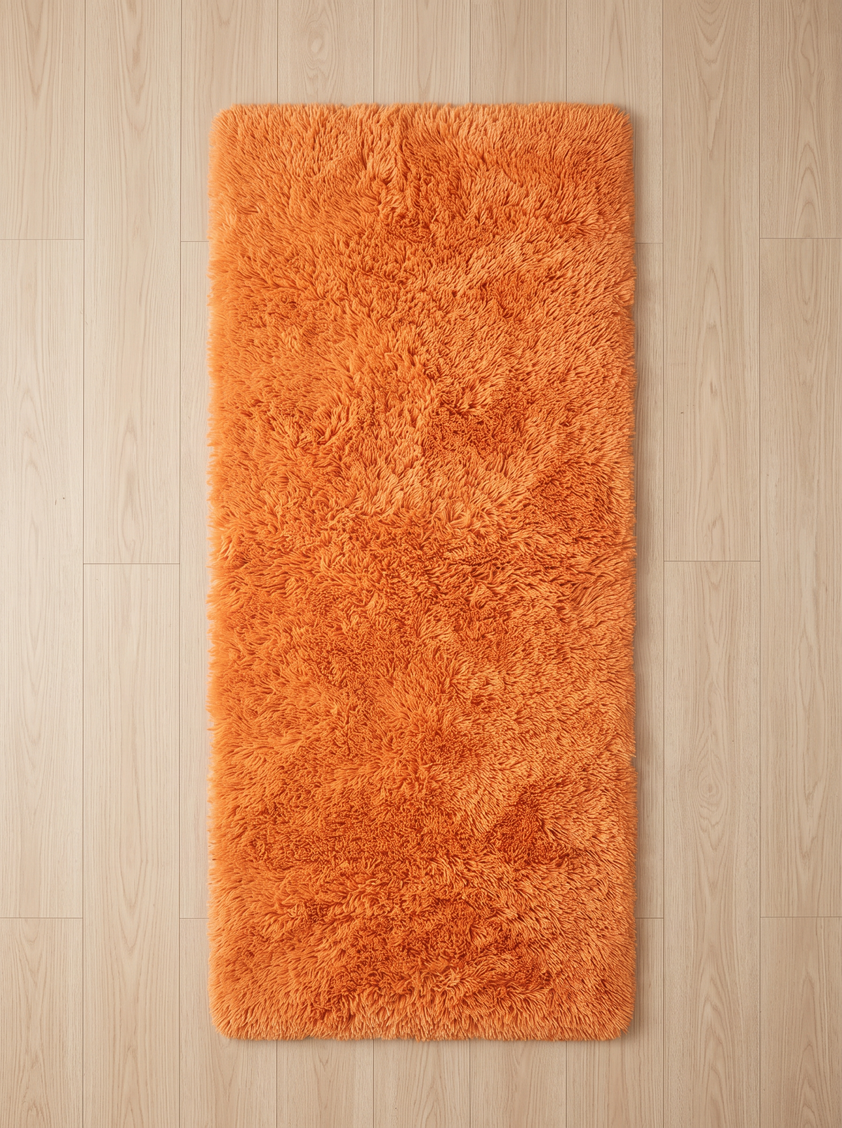 Fluffy Shag Living Room Rug - Orange - 50x120cm