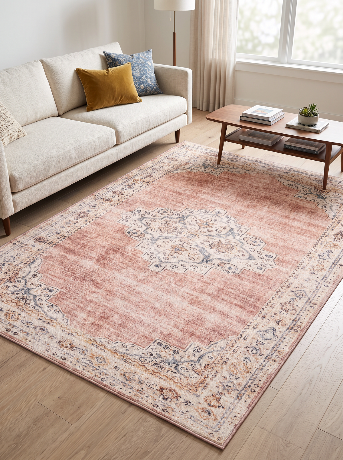 Retro Plush Rug - Ivory - 140x200cm