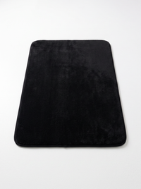 Coral Velvet Bath Mat - Black - 60x90cm