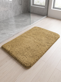 Furry Shag Bath Mat - Brown - 60x90cm