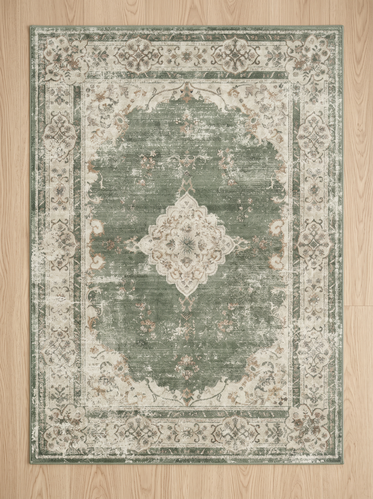 Retro Plush Rug - Sage - 80x120cm