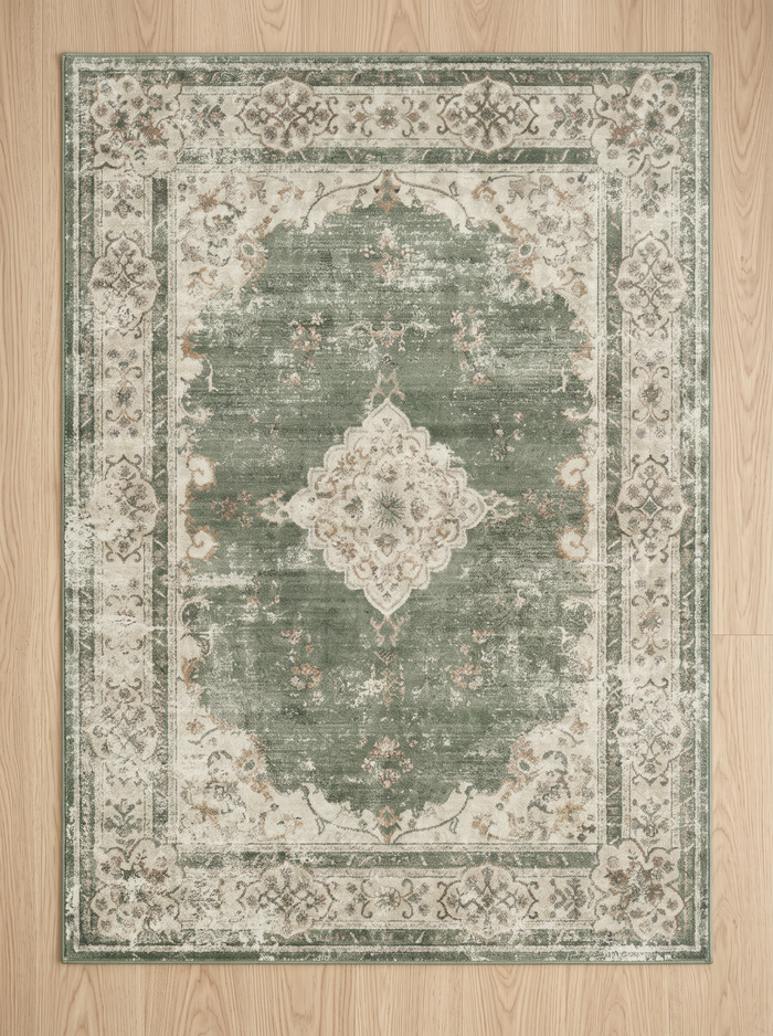 Retro Plush Rug - Sage - 80x120cm