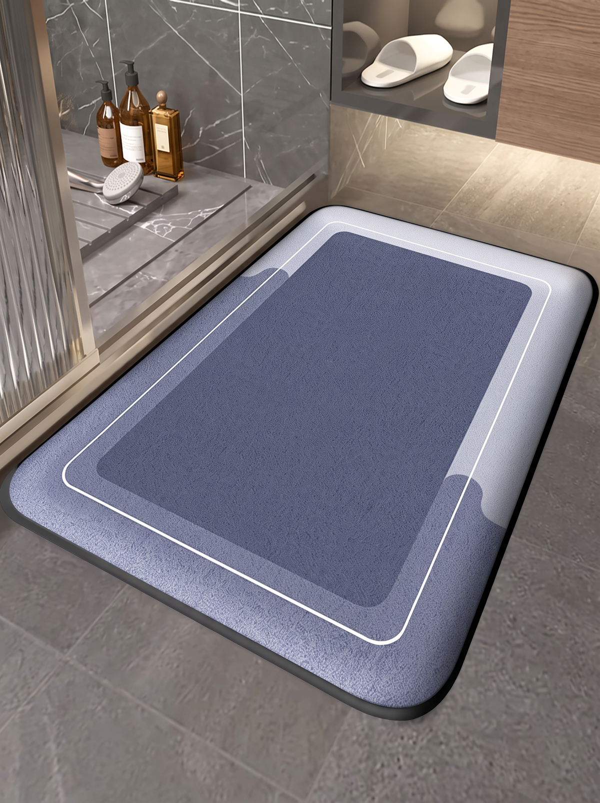 Quick-Dry Entry Mat - Blue - 50x80cm