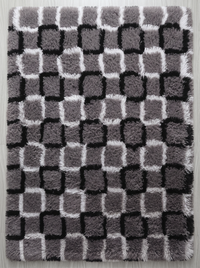 Fluffy Shag Living Room Rug - Cube - 40x60cm