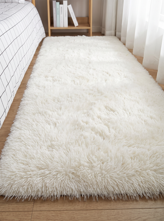 Tie-Dye Shag Rug - White - 40x120cm