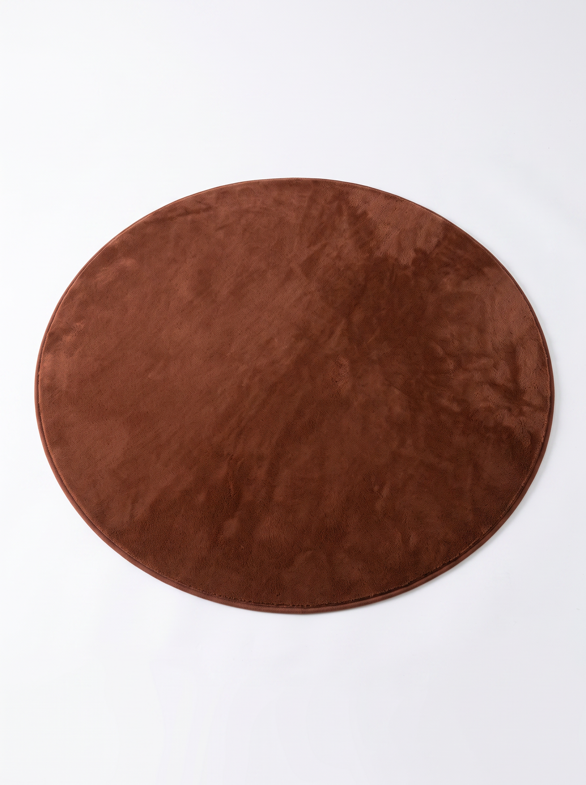 Coral Velvet Living Room Rug - Coffee - 100x100cm