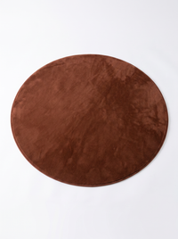 Coral Velvet Living Room Rug - Coffee - 100x100cm