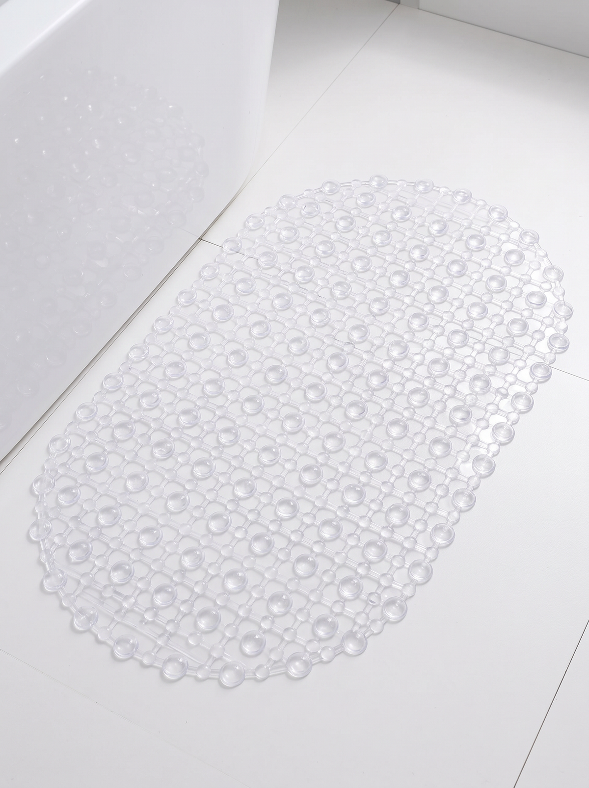 Massage Bath Mat - White - 38x68cm