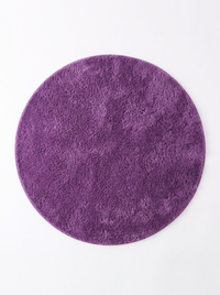 Coral Velvet Living Room Rug - Purple - 160cm diametre