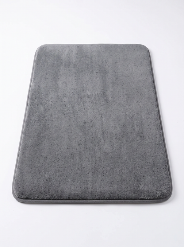 Coral Velvet Bath Mat - Gray - 50x80cm