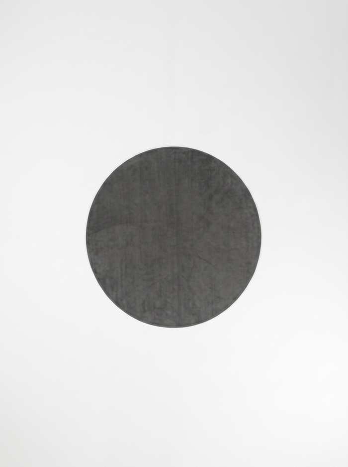 Coral Velvet Living Room Rug - Charcoal - 180cm diametre