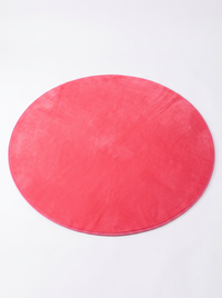 Coral Velvet Living Room Rug - Pink - 100cm diametre