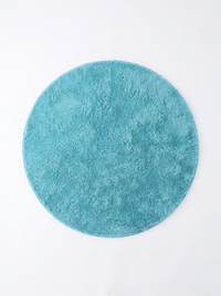 Coral Velvet Living Room Rug - Sky Blue - 160cm diametre