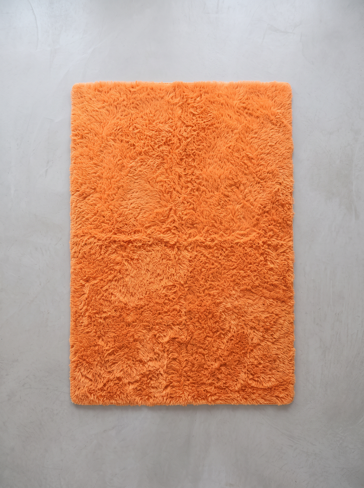 Fluffy Shag Living Room Rug - Orange - 120x200cm