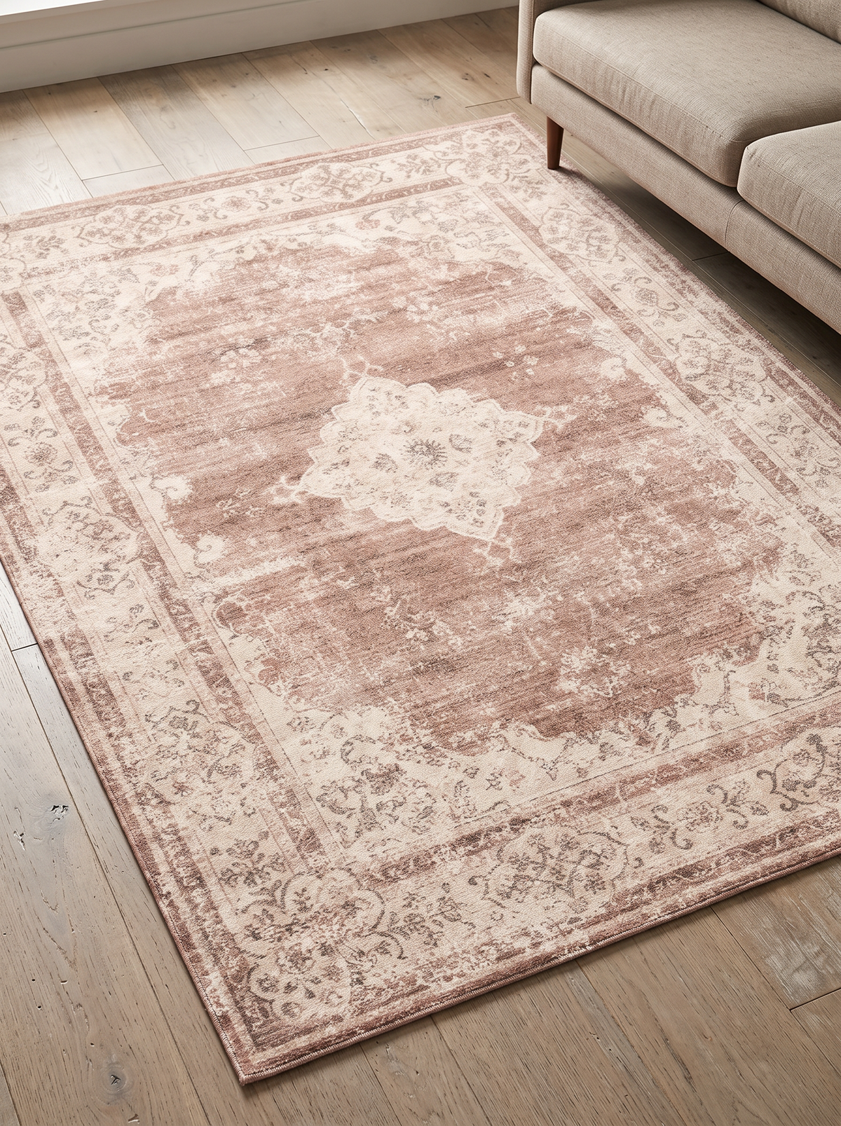 Retro Plush Rug - Coral - 80x160cm