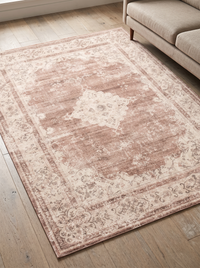 Retro Plush Rug - Coral - 80x160cm