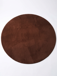 Coral Velvet Living Room Rug - Coffee - 80x80cm