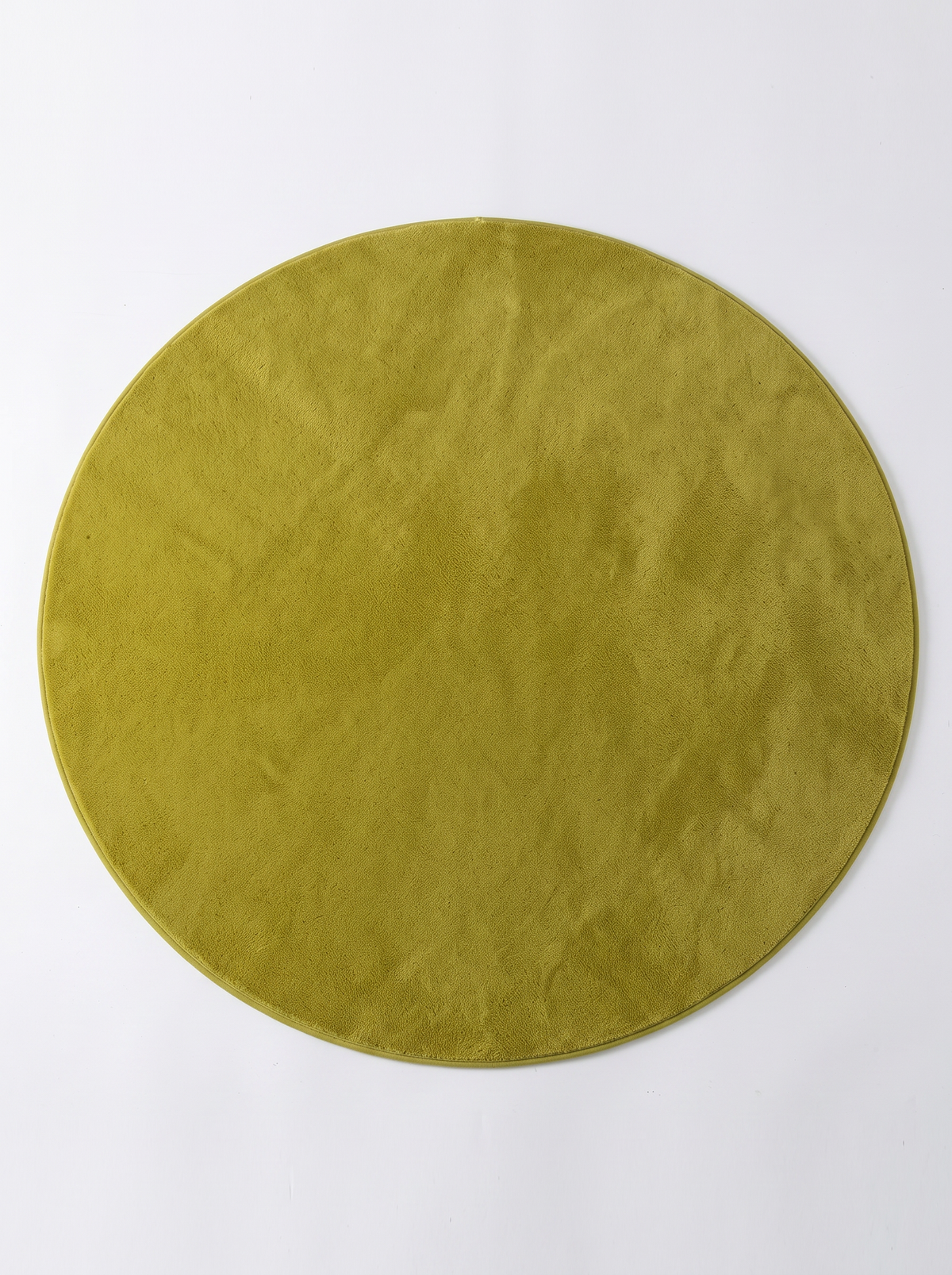 Coral Velvet Living Room Rug - Green - 80cm diametre