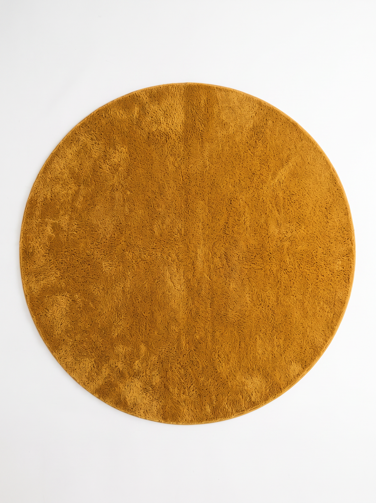 Coral Velvet Living Room Rug - Yellow - 160cm diametre
