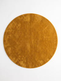 Coral Velvet Living Room Rug - Yellow - 160cm diametre