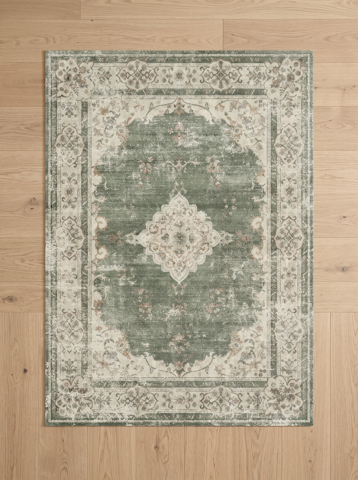 Retro Plush Rug - Sage - 80x160cm