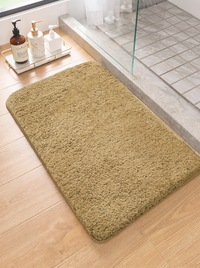 Furry Shag Bath Mat - Brown - 50x80cm