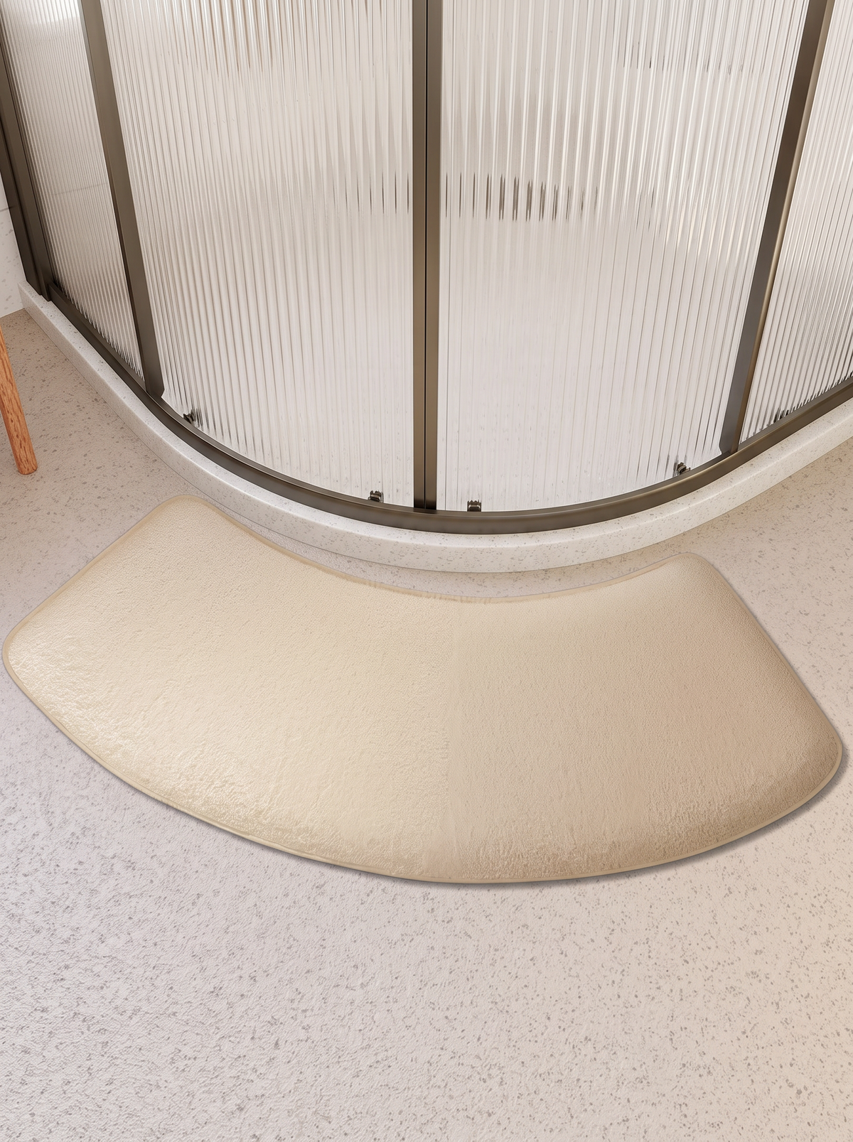 Curved Door Bath Mat - Apricot - 40x100cm