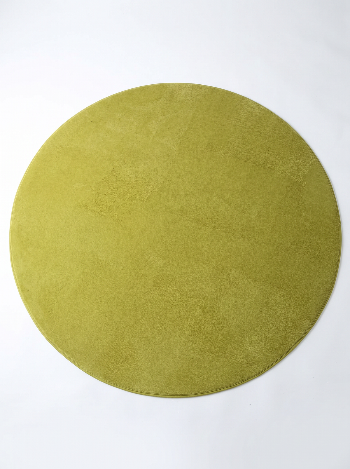 Coral Velvet Living Room Rug - Green - 120cm diametre