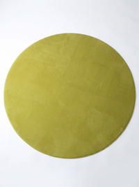 Coral Velvet Living Room Rug - Green - 120cm diametre