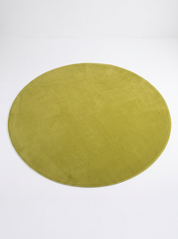 Coral Velvet Living Room Rug - Green - 100cm diametre