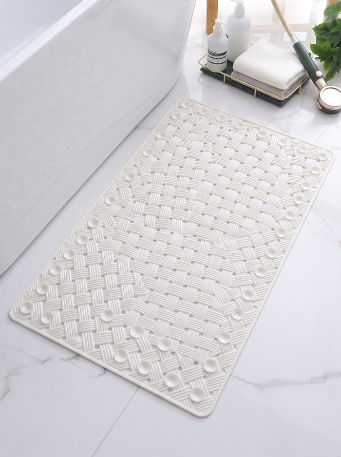 Round-Hole Bath Rug - White - 43x75cm