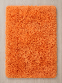 Fluffy Shag Living Room Rug - Orange - 40x60cm