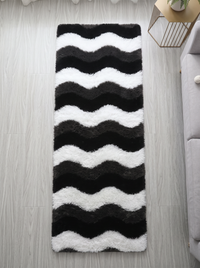 Fluffy Shag Living Room Rug - Wave - 80x200cm