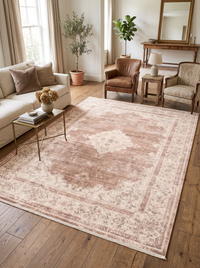 Retro Plush Rug - Coral - 200x250cm