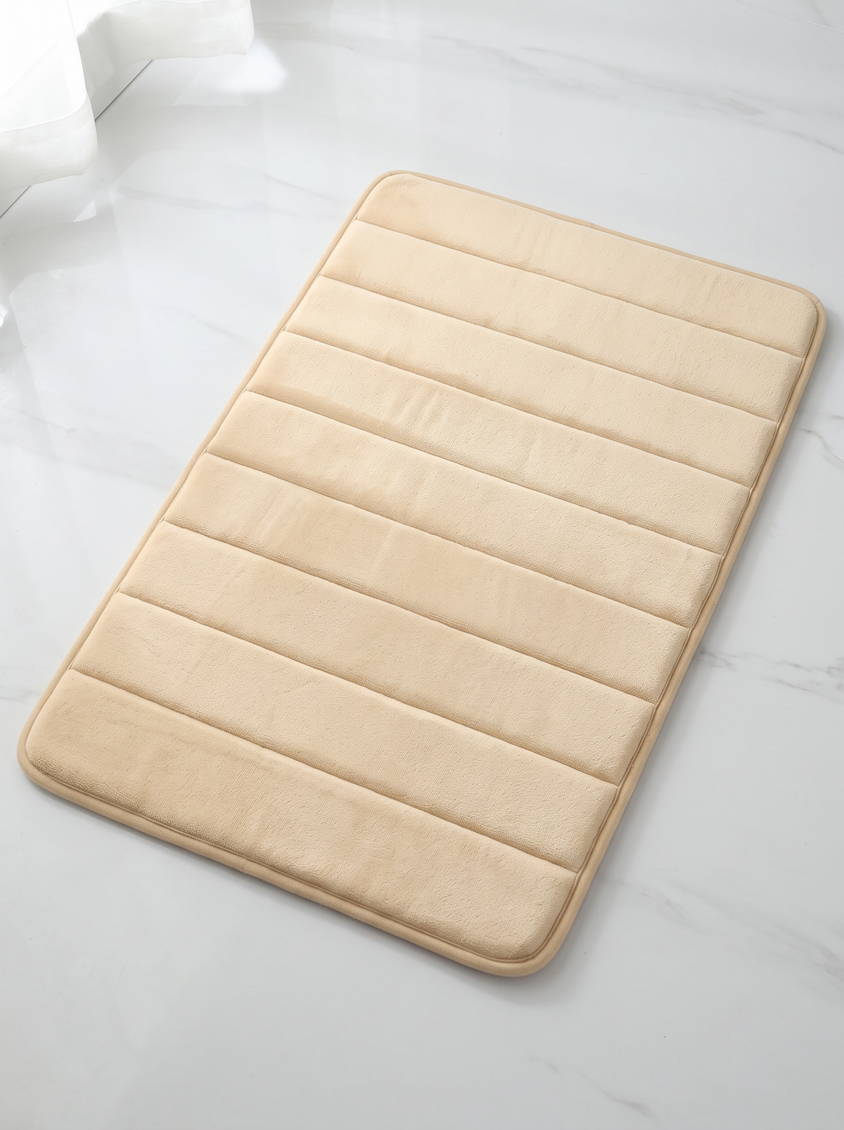 Sponge Stripe Bath Mat - Beige - 40x60cm
