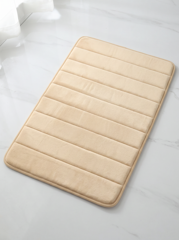 Sponge Stripe Bath Mat - Beige - 40x60cm