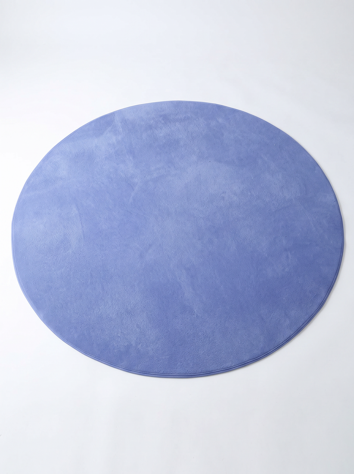 Coral Velvet Living Room Rug - Blue - 100cm diametre